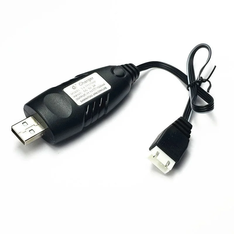 7.4V Lithium Battery Charger SM-3 Pin 4-Pin Connector 11.1V Electric Water Bullet Automatic Toy Gun Charging Cable