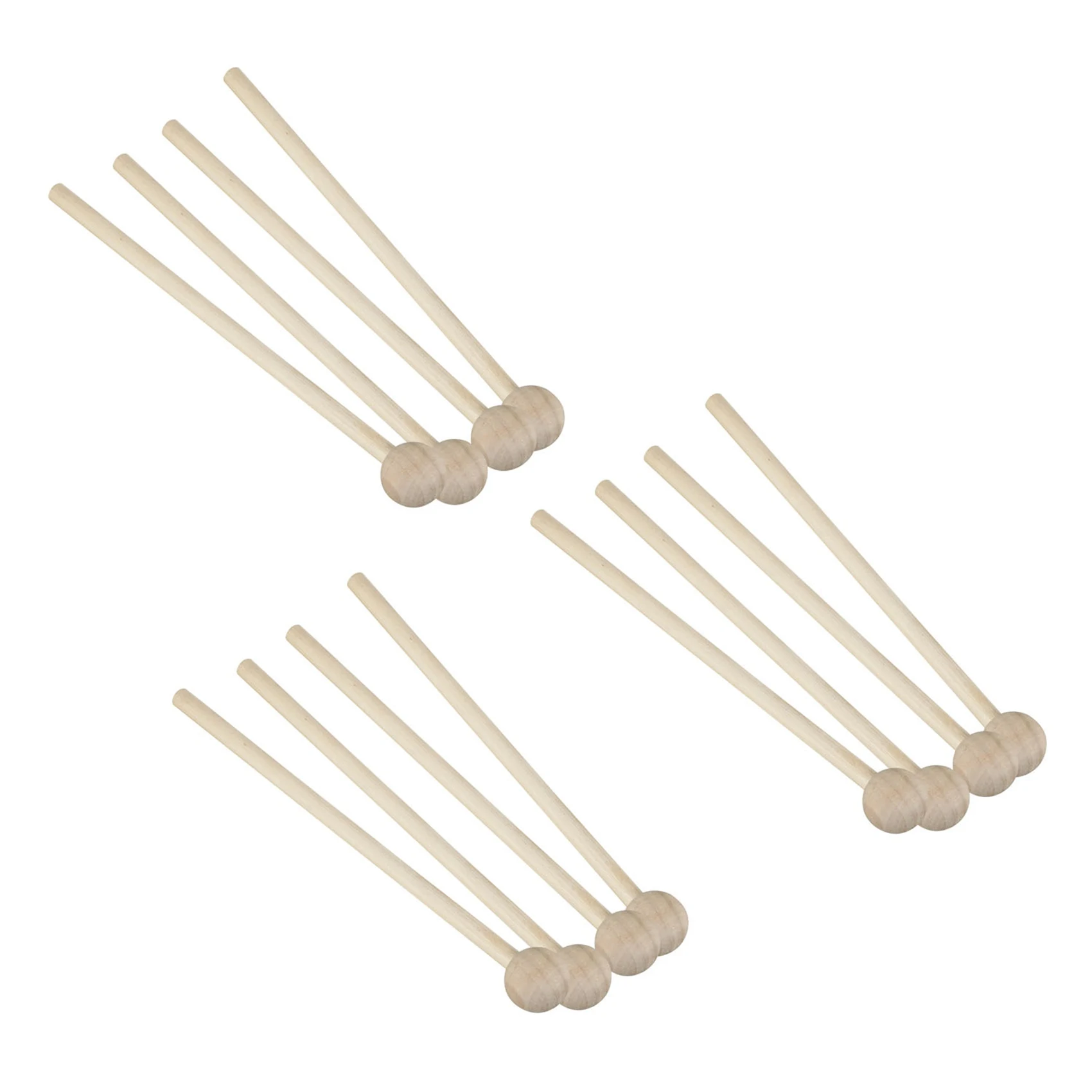 

ABKV-6 Pair Wood Mallets Percussion Sticks For Energy Chime, Xylophone, Wood Block, Glockenspiel And Bells