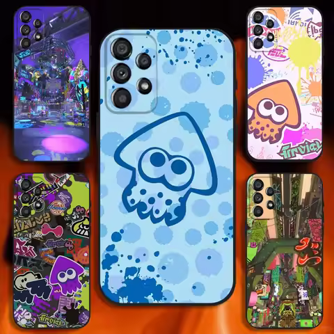S-Splatoon Game Phone Case For Samsung Galaxy A20,A21s,A22,A31,A32,A52,A53,A72,73,A80 Soft Black Cover