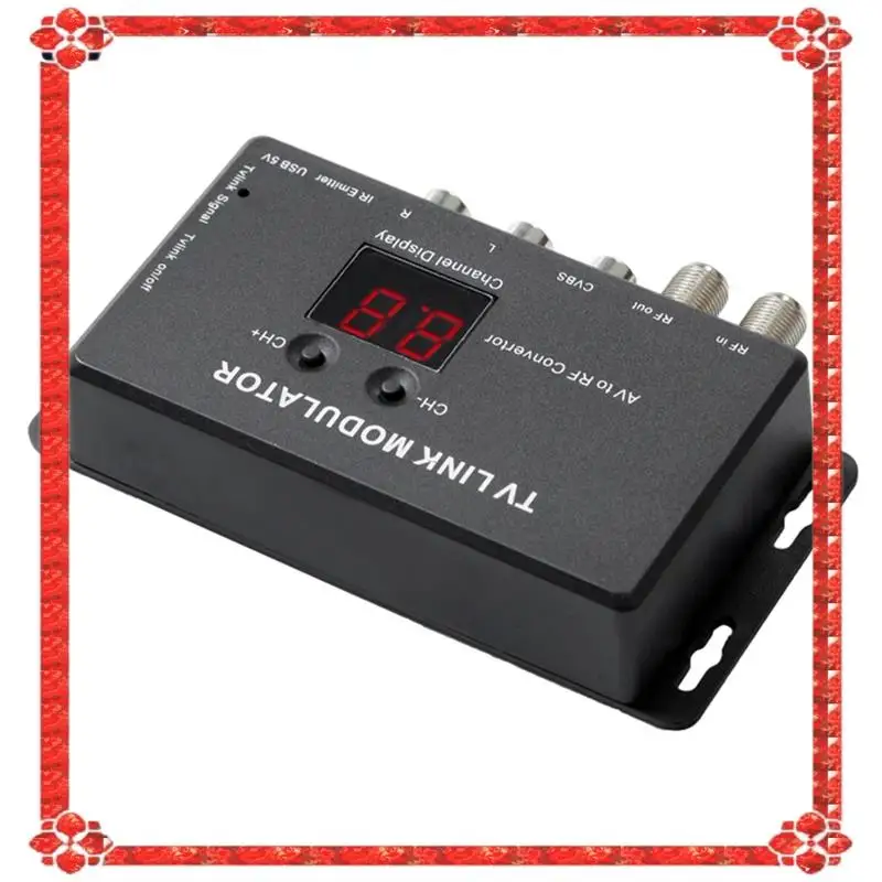 

24-Hour Delivery AV To RF Converter With IR Extender UHF TV LINK Modulator 21 Channel Display PAL/NTSC
