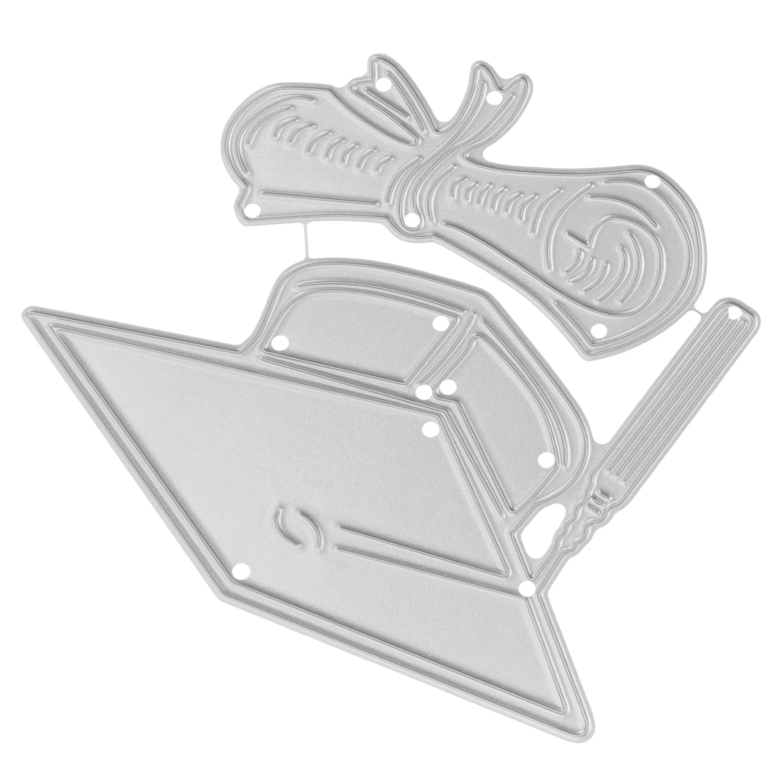 

Bachelor Hat Cutting Die 7 8x7 8cm Silver Carbon Steel Mold for Card Making Embossing Craft Photo Album Reusable