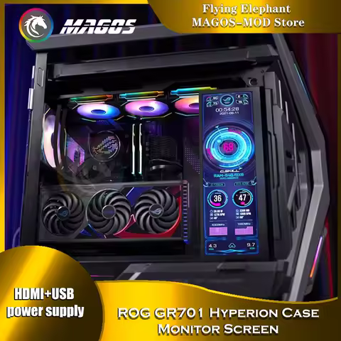 ROG GR701 Hyperion Case Monitor Screen Panel Solution Size/Themes Customized AIDA64 Gamer Secondary IPS Expand Dsiplay