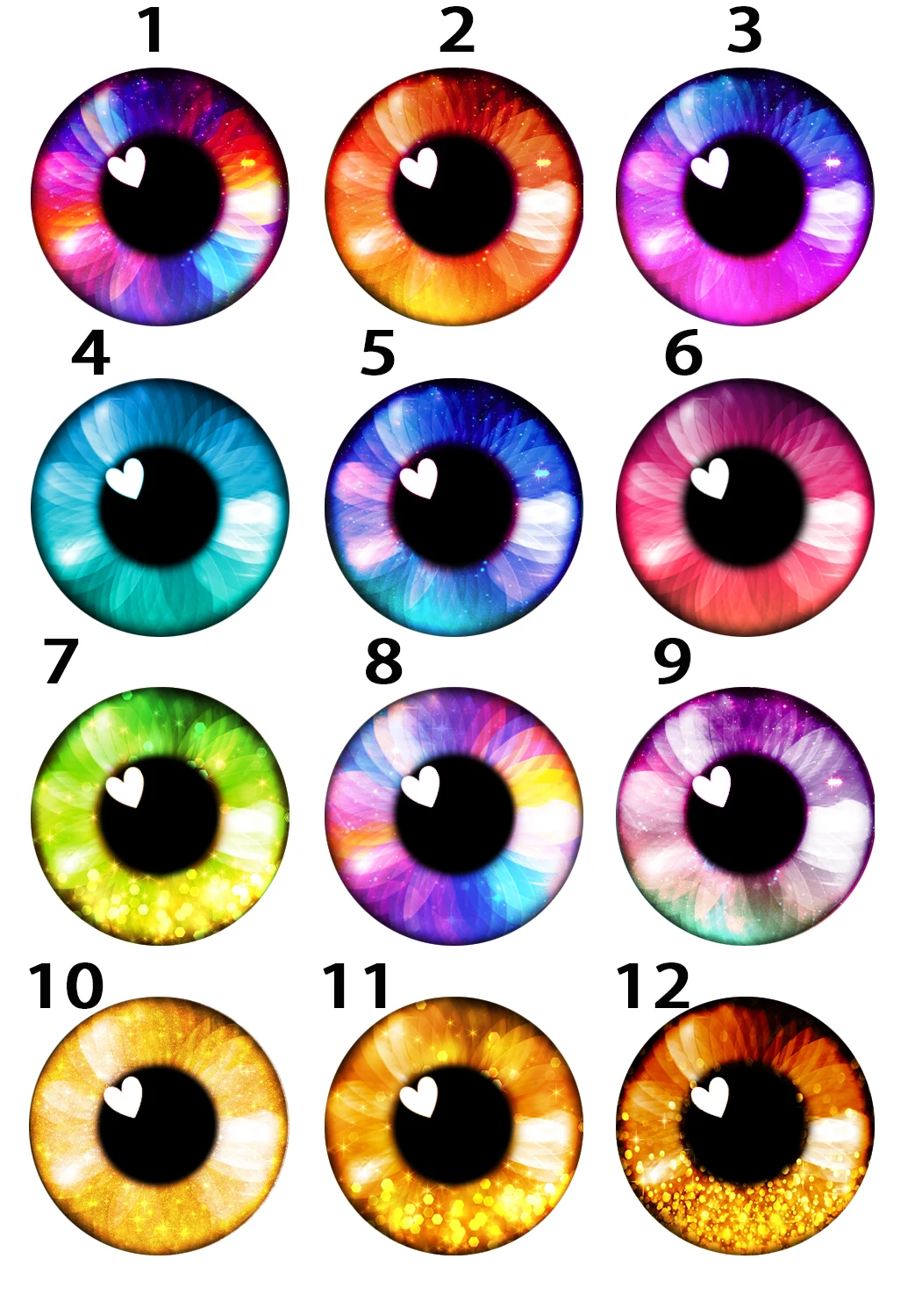 100styles option  8mm  10mm to  25mm mix color  new animal  round toy  eyes flat back glass beads