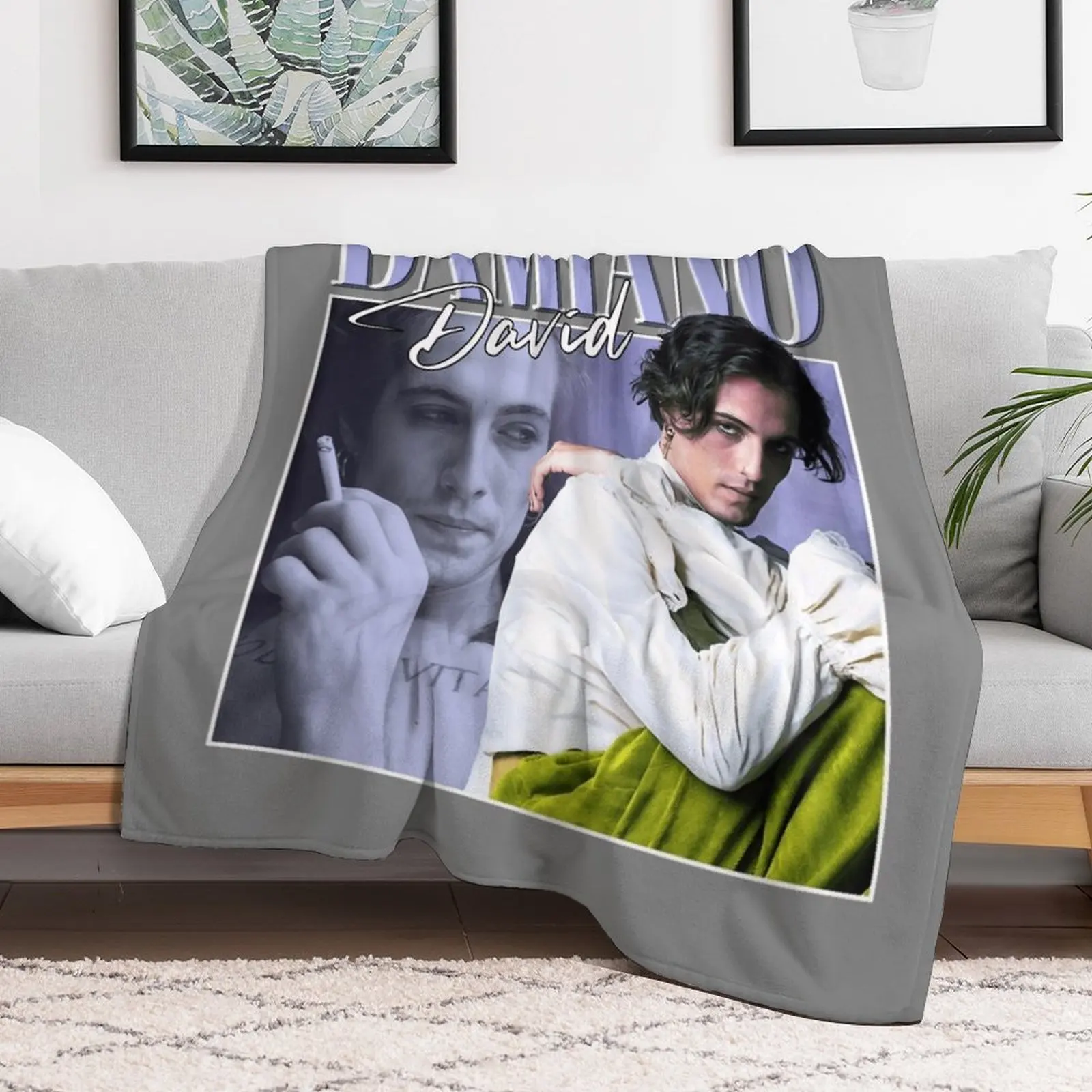 Damiano David Maneskin M?neskin Eurovision 2021 Throw Blanket