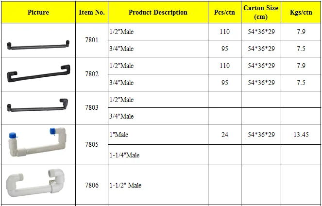 Irrigation Drip Tape Hose Plastic Connector For Pp Thread Pipe Fitting  Swing Joint