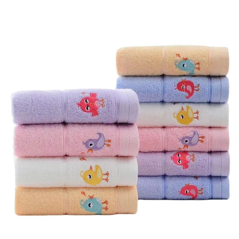 1PC Baby Towels Cotton Bath Towel Face Washcloth Cartoon Hand Wipe Soft Children Towel Kids Newborn Bathing Handkerchief 50x25cm