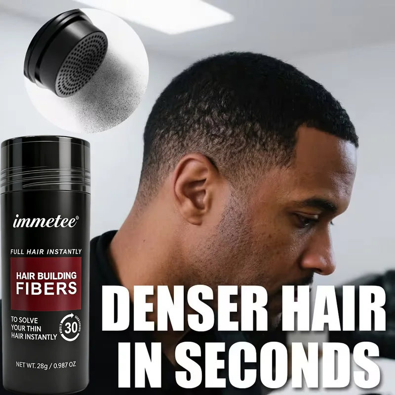 Black Hair Building Fibers 30g, Hair Thickening Fibers for Thinning Hair