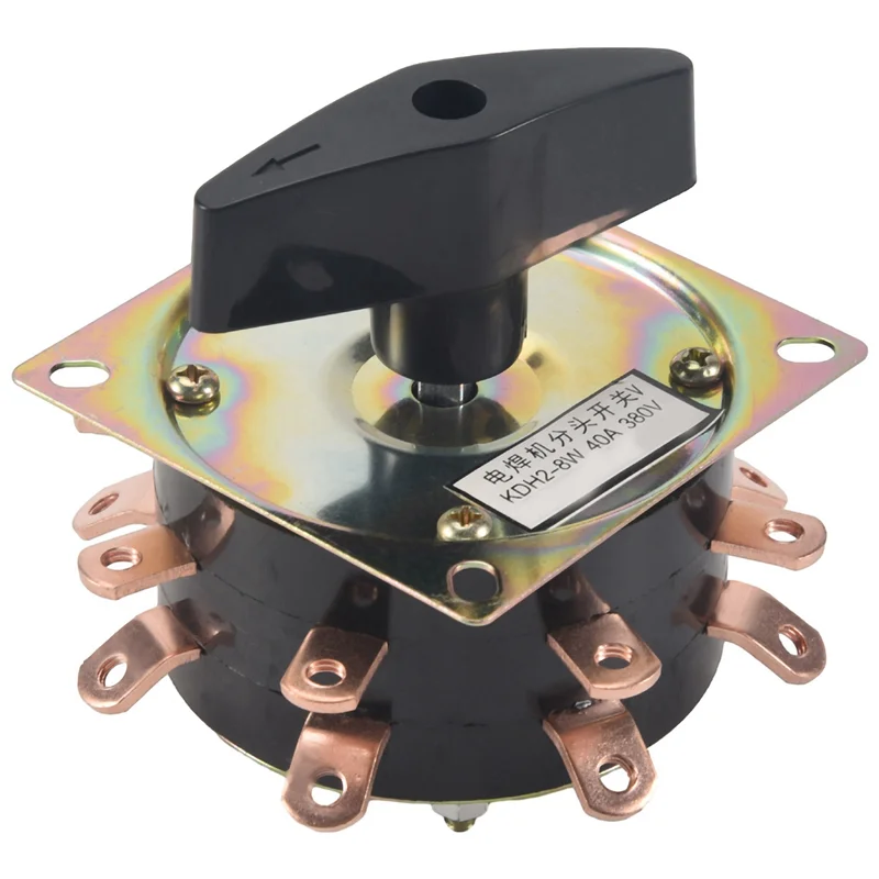 WCS-6X KDH-40 / 2-8 Contactor 8 Bit 2 Phase 16 Pin 40A Welding Machine Switch Rotary Switch Copper Needle Silver Plated