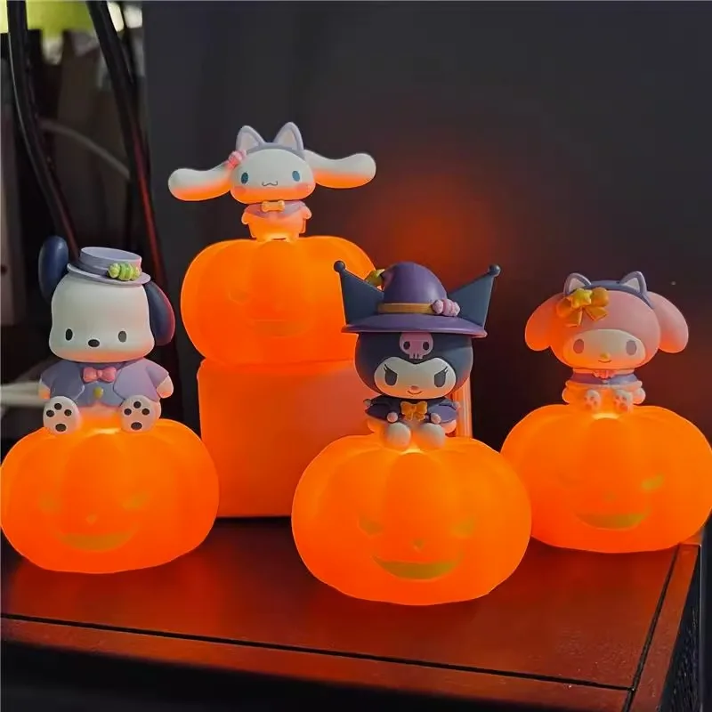 2024halloween Night Light Mysterious Box Kulomi Pacha Dog Jade Laurel Dog Jack-O '-Lantern Hand Gift Cute Cute Office Decoration