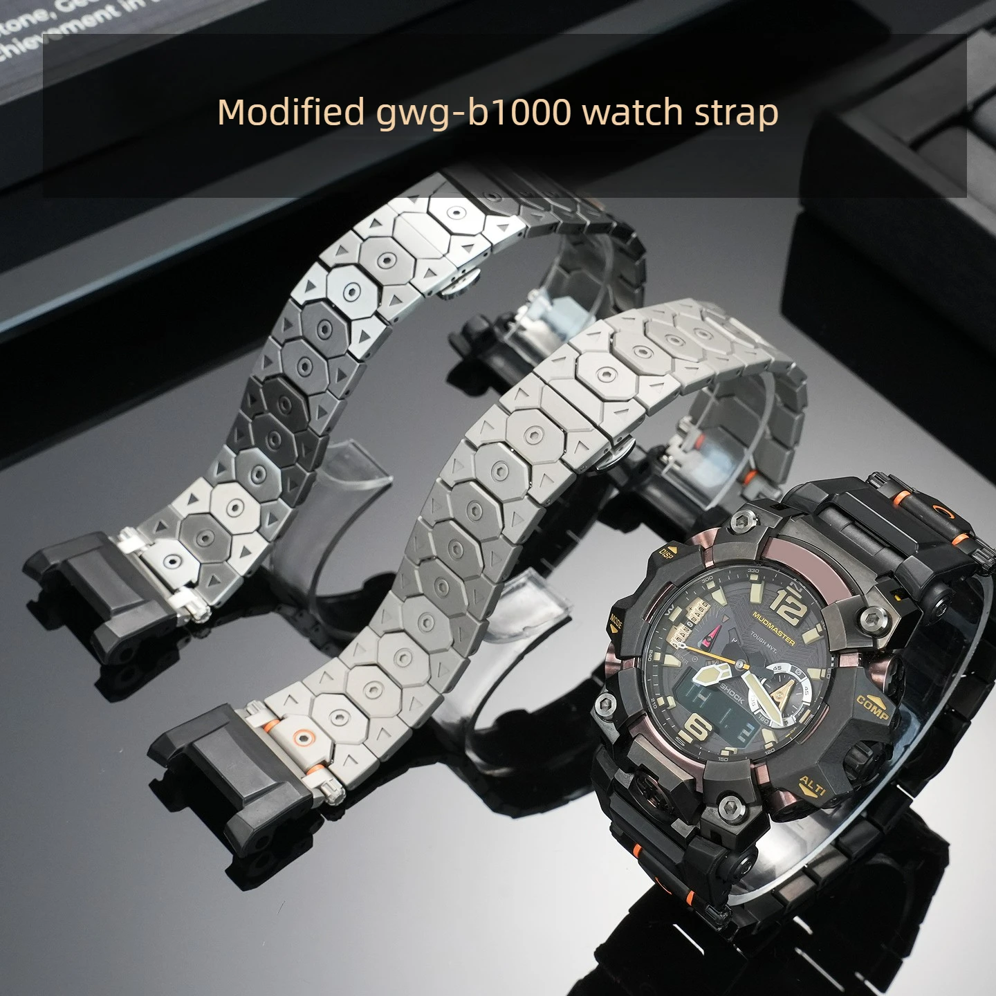 Suitable for Casio Big Mud King Third Generation GWG-B1000 Stainless Steel Bracelet, Solid Stainless Steel Watch Strap