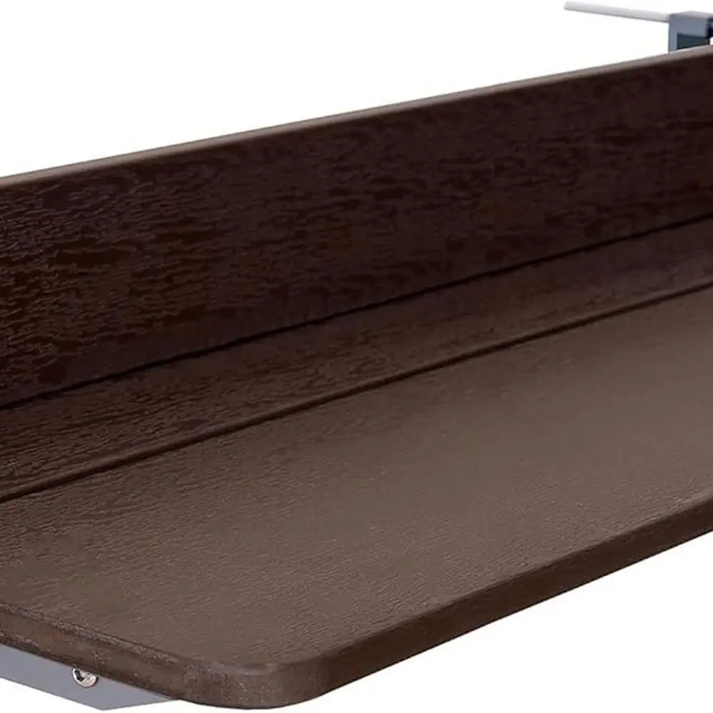 

Outdoor Adjustable Folding Balcony Table: Space-Saving Deck Railing Desk for Patio and Garden