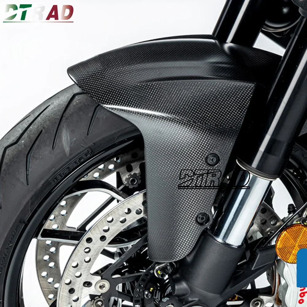 Motorcycle Carbon Fiber Matte Front Fender For DUCATI Diavel V4 2023 2024 Acccessories Fairing Kits Wheel Cover Splash Mudguard