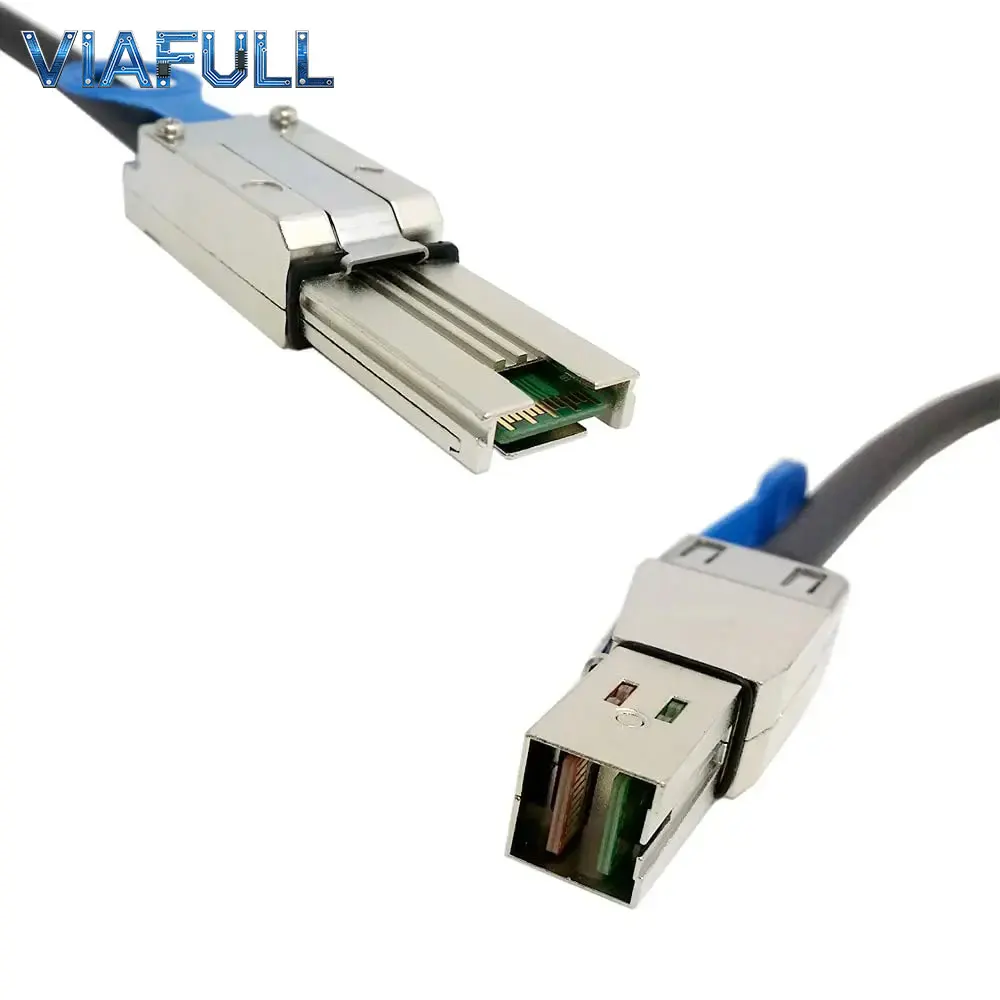 SFF-8088 to SFF-8644 External Mini SAS Cable, 0.5M 1M 2M 3M, for JBOD Storage Expansion, HBA to Enclosure