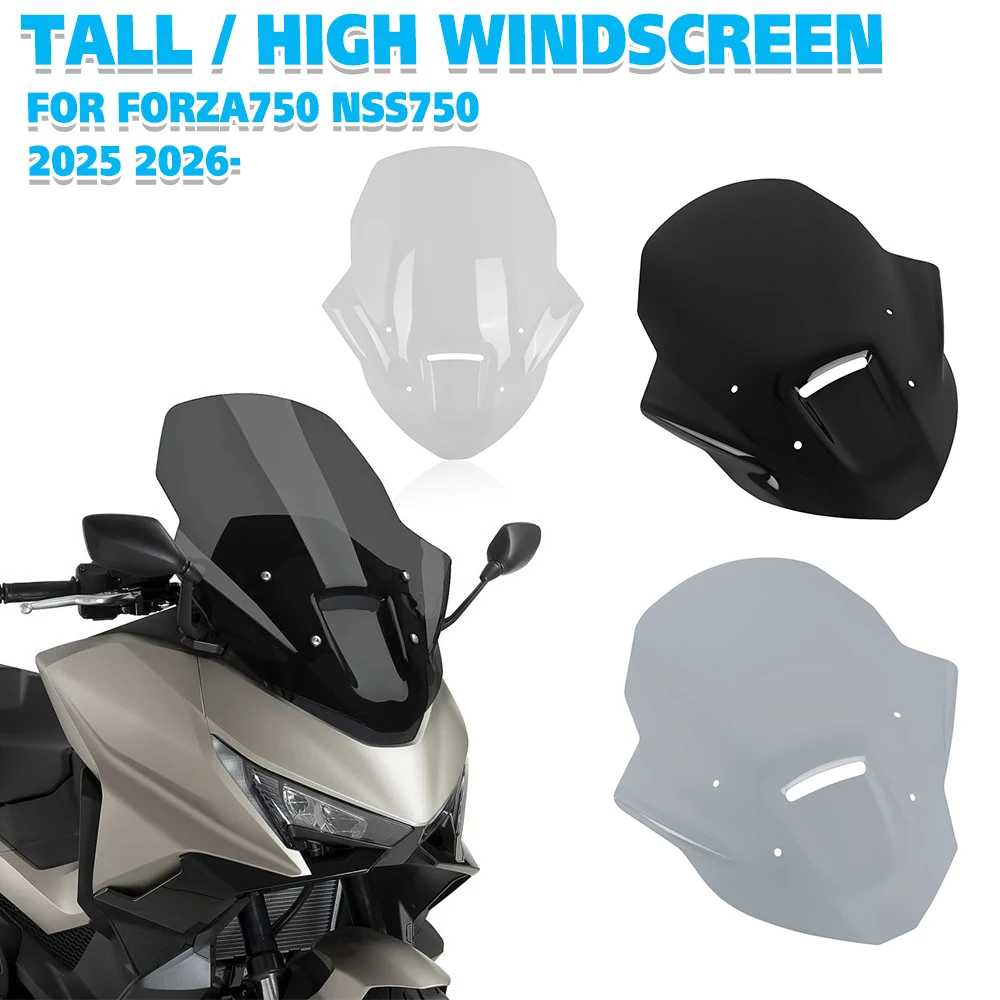 For HONDA FORZA750 Forza 750 NSS750 NSS 750 2025 2026 Heightened Motorcycle Windshield Visor Windscreen Cover Wind Deflectors
