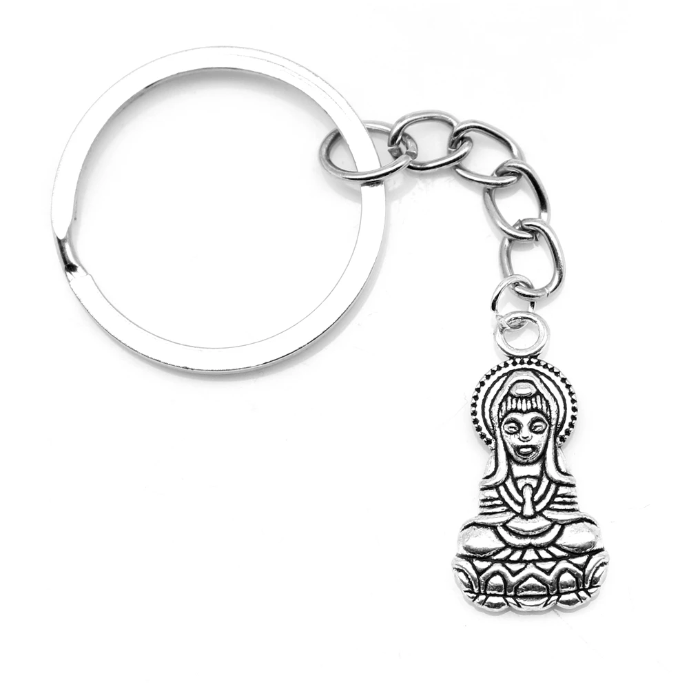 1 Piece 14x26mm Goddess Of Mercy Keychain For Car Key Female Gifts