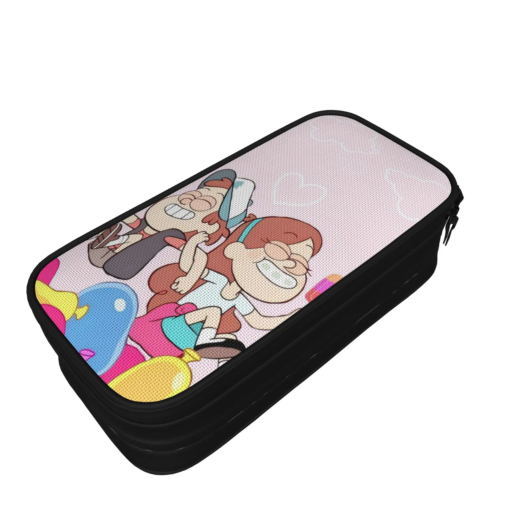 G-Gravity Falls Pencil Case  Boy Girl Retro Pencil Box Custom School Pencil Cases Stationery Organizer Birthday Present