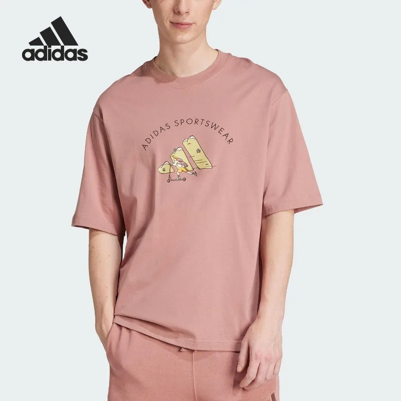 

Adidas Summer Men's Loose Outdoor Printing Breathable Short Sleeve JJ3969