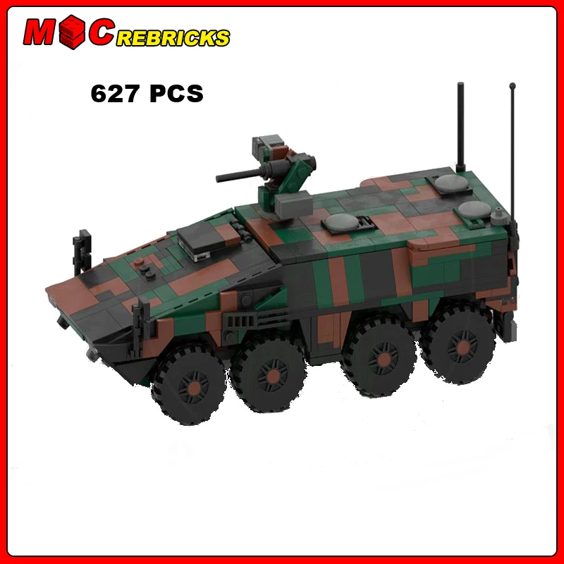 

MOC Military Series BOXER 8x8-1/35 Scale Infantry Fighting Tank Model DIY Assembling Brick Building Block Boy Toy Kid Xmas Gifts