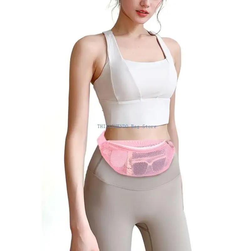 340D Mesh bolso Ver través del bolso Crossbody Mesh Packle Bolsa playa para sostener playa Toy Sand Toy Nating Accessors