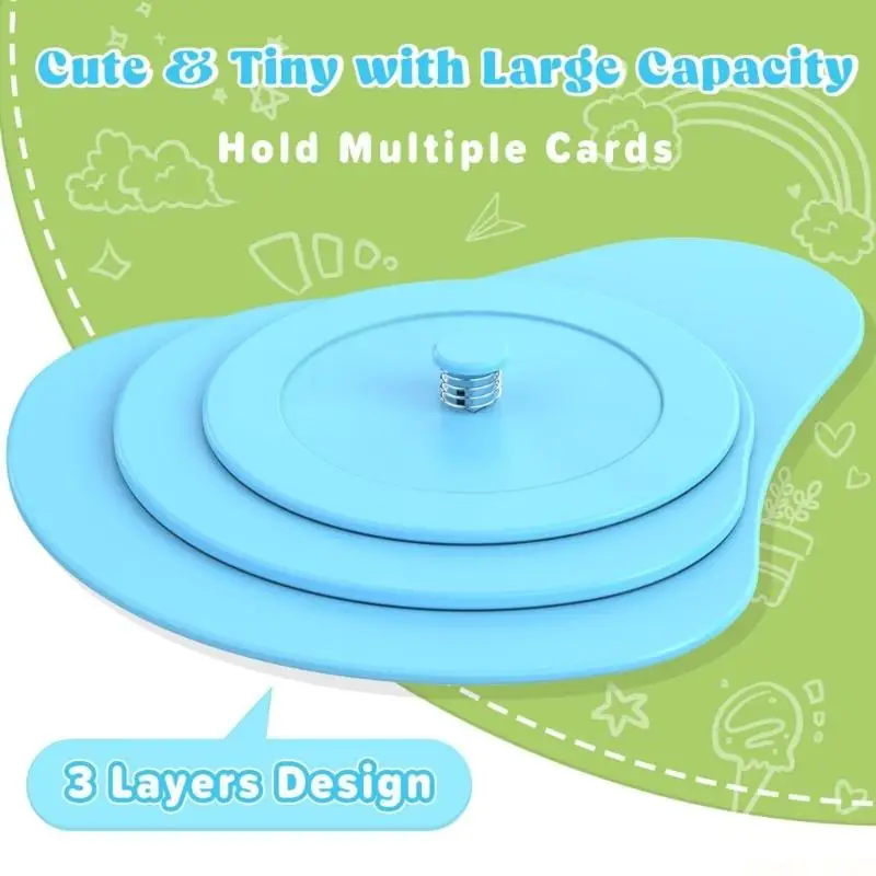 U2JB Ergonomic Multiple Layer Card Holder Lazy Creative Base Playing Card Clip