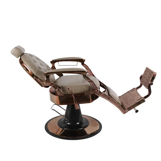 Lily blue rose  gold antique barber chair direct sale;Wholesale hair salon beauty furniture;Luxury salon chairs for barbershop