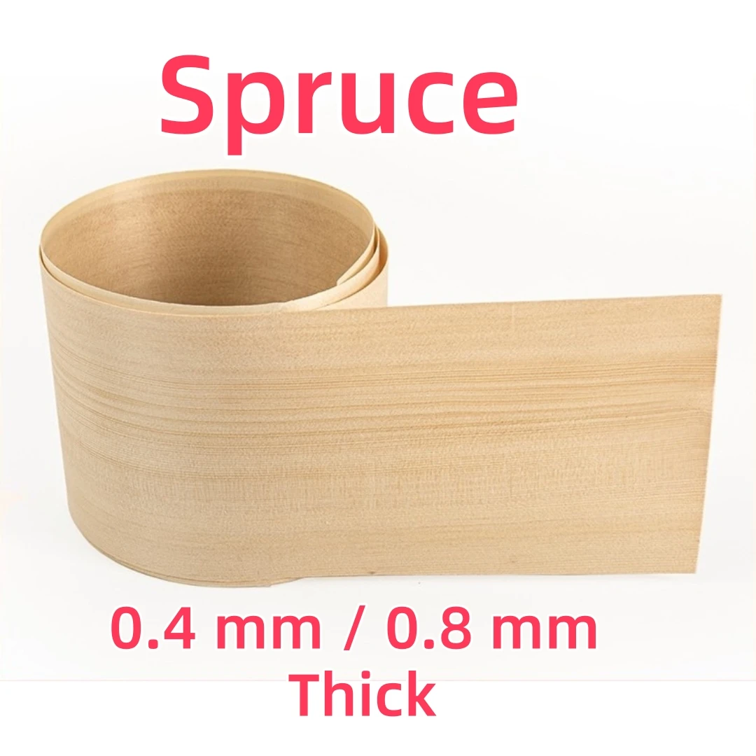 0.4mm/0.8mm Thick Natural Spruce Wood Veneer for Table Tennis Racket Making, Guitar, Furniture, Inlay Art and DIY Decoration