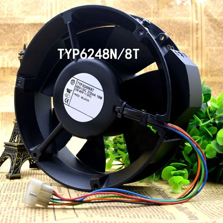 

High end equipment fan 17CM 18W TYP6248N/8T frequency converter fan 48V 170x170x50mm high air volume fan