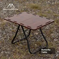 MOUNTAINHIKER Outdoor Camping Butterfly Portable Table Chair Folding Table High-grade Furniture Aluminum Alloy Tea Table
