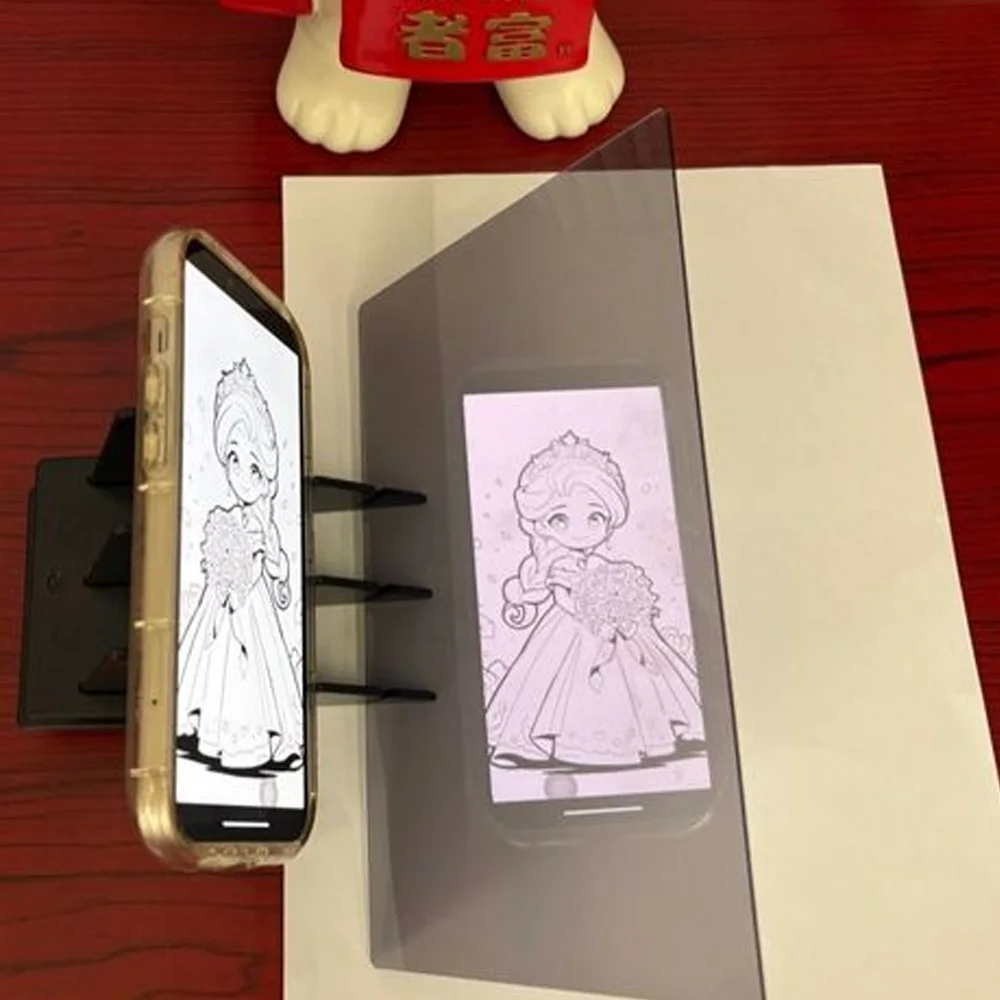 Portable Projection Optical Tracing Board Mobile Tablet Specular Reflection Drawing Copy Board Sketching Tool Clear Image