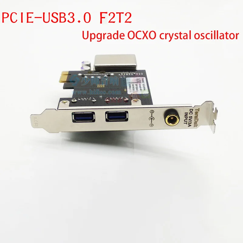 

PCI-E To USB 3.0 F2T2 TCXO OCXO Adapter PCI-Express USB3.0 Special Riser Card Extender PCIE Converter For PC HIFI Audio