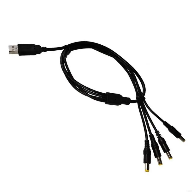 J1HD USB Male to 5.5x2.5mm 2/3/4/5 in 1 5V Power Plug Connector Cable 2/3/4/5 in 1