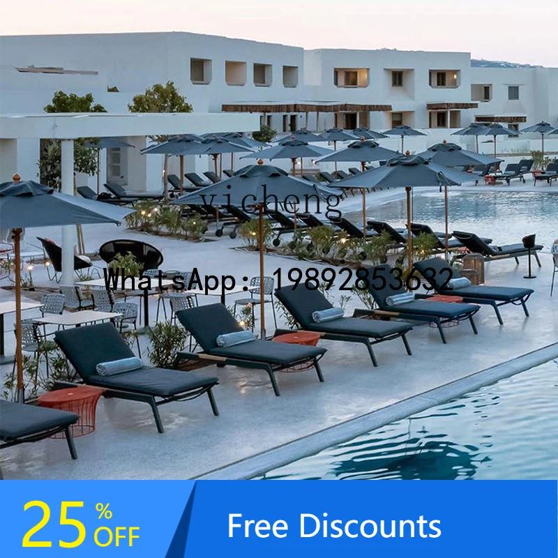 

AA outdoor bed swimming pool lounge chair double white and breakfast outdoor seaside waterproof beach chair