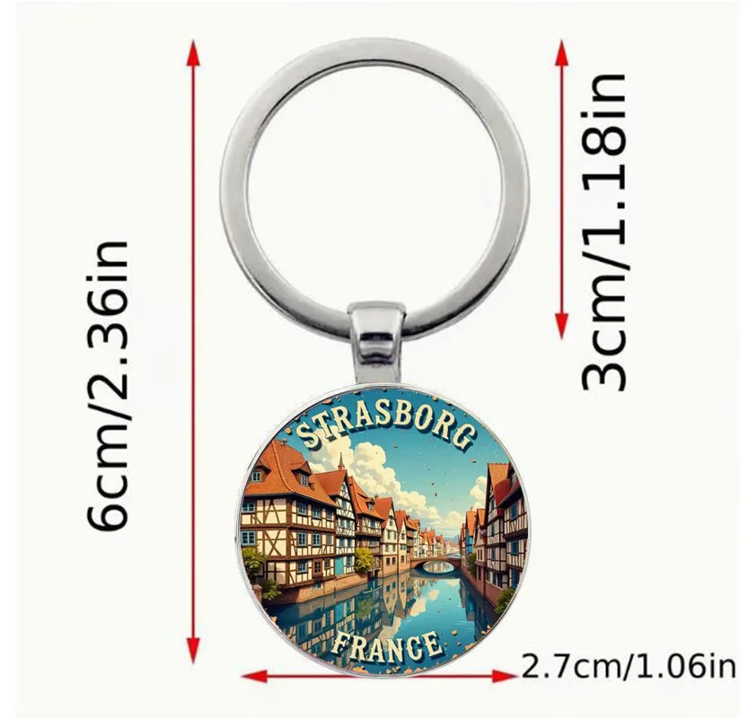 سلسلة مفاتيح فرنسية مستوحاة من ستراسبورغ ريترو #2