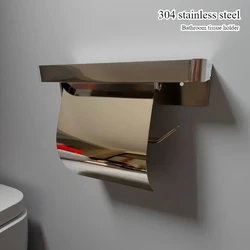 Bathroom 304 stainless steel tissue holder, two installation methods for toilet paper roll holder