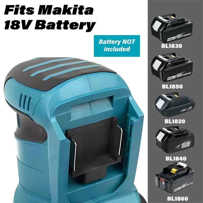 Portable Woodworking Sander Cordless Random-Orbit Sander Compatible with For Makita/Milwaukee 18V Batteries with Dust Collector