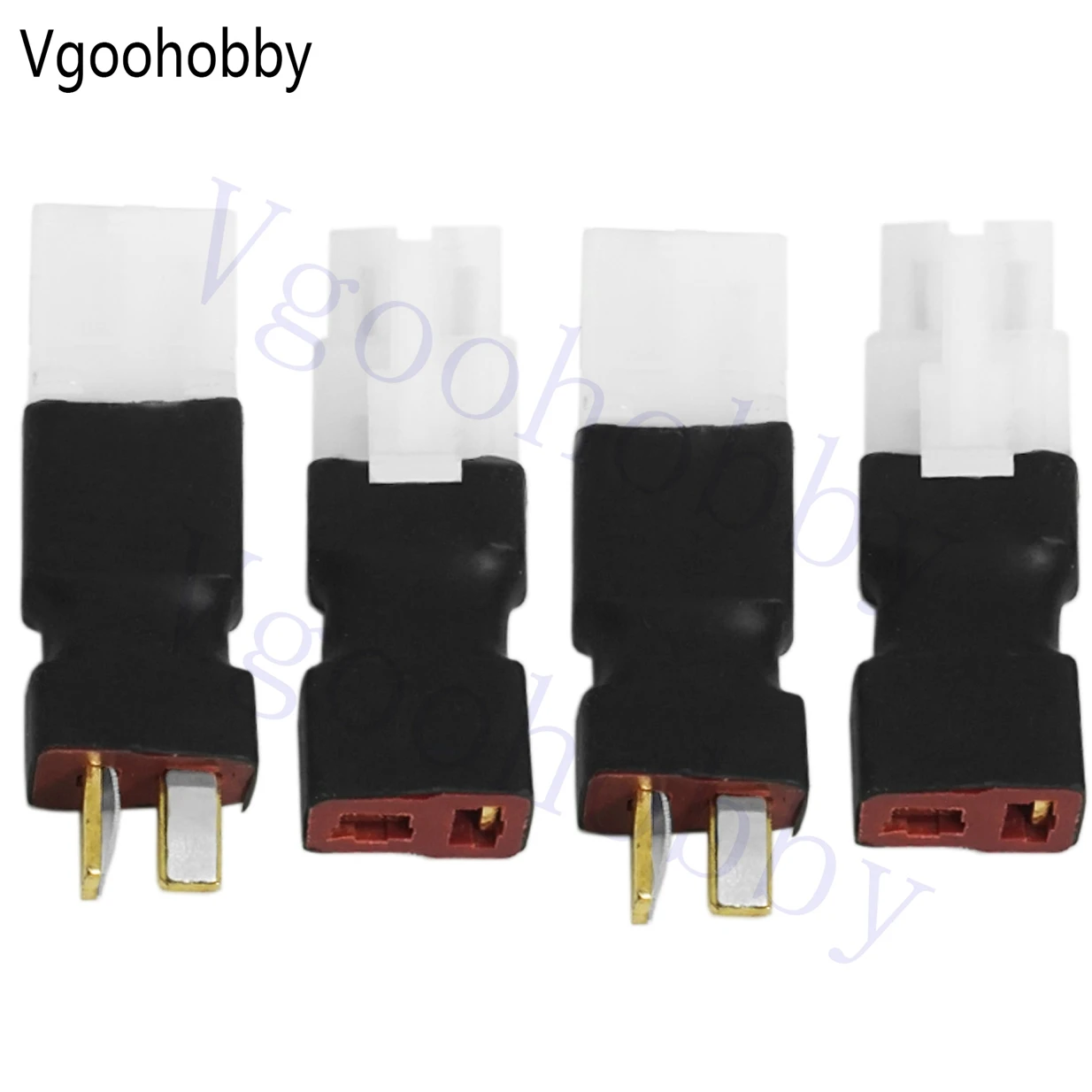  2 Pairs  Adapter for Big Tamiya Style to T Style Plug Female Male Adapter for RC FPV Drone Car Truck Lipo NiMH Battery Charger