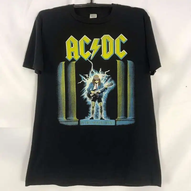 

Мужская ретро-группа ACDC в стиле ретро, хэви-метал, хард-рок, оверсайз, уличная повседневная модная брендовая хлопковая футболка с короткими рукавами