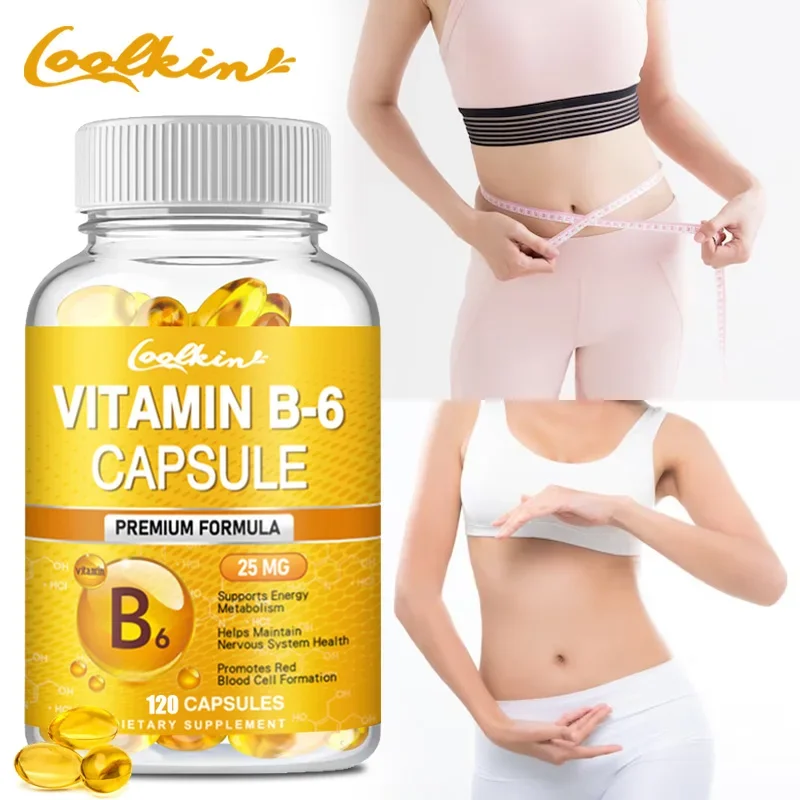 

Vitamin B-6 Supplement - Maximum Absorption 120 Softgels Non-GMO, Gluten-Free