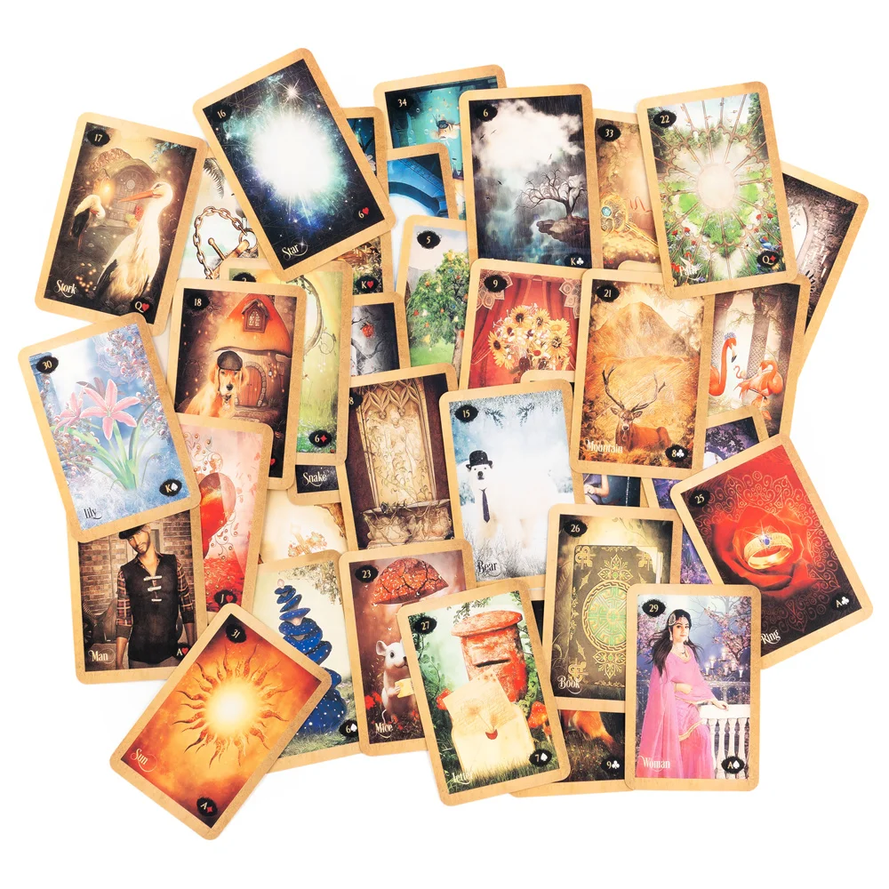 Divination Lenormand Of Enchantment Lenormand Deck Forparty Nice Card Game For Family Fox Lenormand