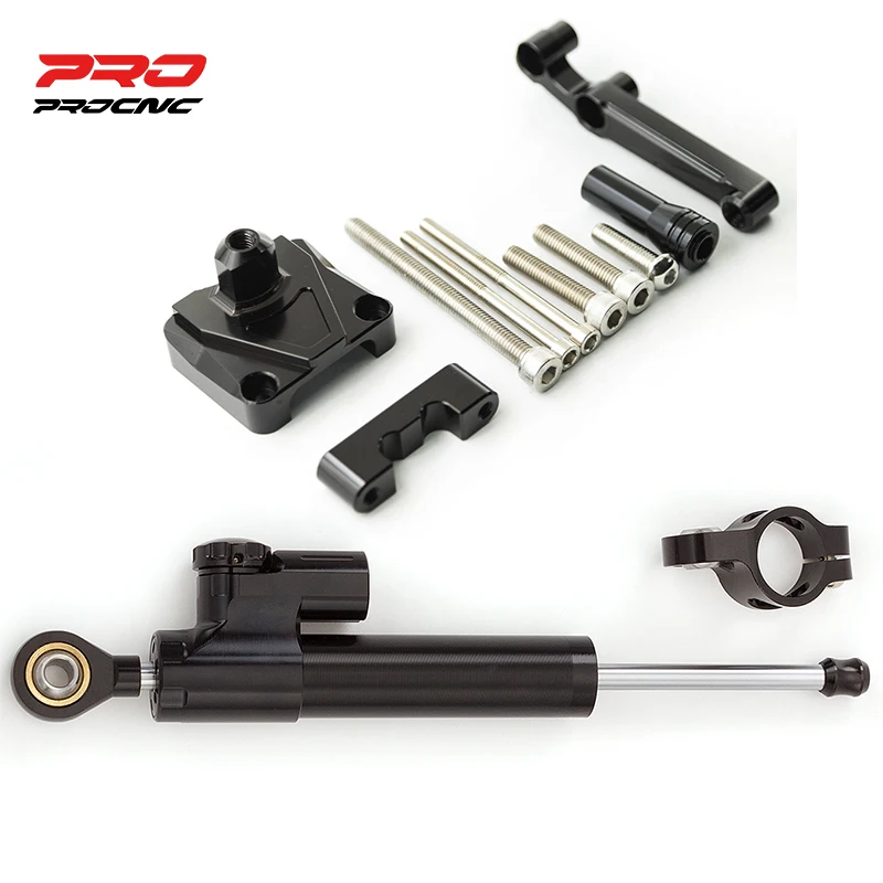 For Kawasaki NINJA 250R EX250 2008-2012 CNC Motorcycle Steering Damper Stabilizer Bracket Mounting Support Kit Holder