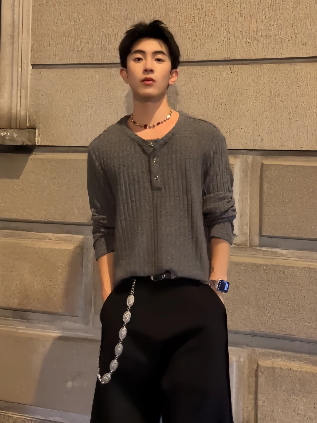 

Cleanfit Henry Collar Long Sve T-irt Men's Sle Autumn High-End Preppy Sweatirt Inner Wear Base irt Soft Polyester