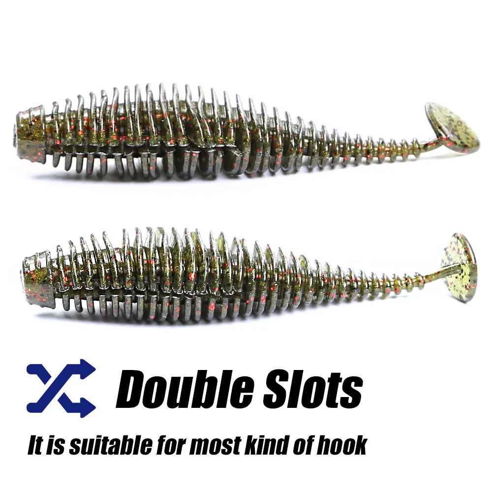 PEAK 75mm Weicher Köder Swimbait Angelköder Shad Silikonköder T-Schwanz Wobbler Swimbait Künstlicher Weichköder – Detail 3