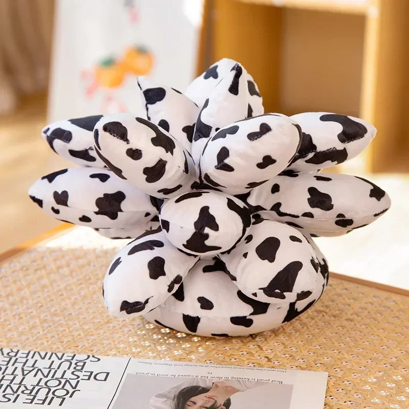 Simulation Succulent Plant Plush Pillow Lifelike Potted Plushies Toy Stuffed Soft Cushion Seat Home Decor Girls Birthday Gifts