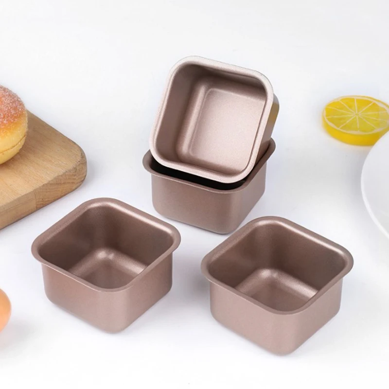 1 Molde Cuadrado Pequeño para Pan Tostado, Antiadherente, de Acero al Carbono, para Pan, Pastel de Queso, Brownie, Bandeja para Hornear