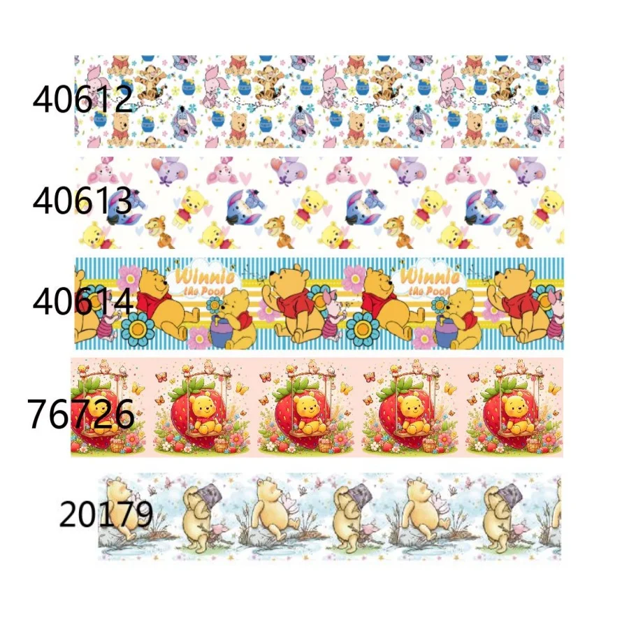 

Winnie the Pooh Grosgrain Ribbon 5yards for Disney Ribbon Hairbows Craft Materials DIY Accessories