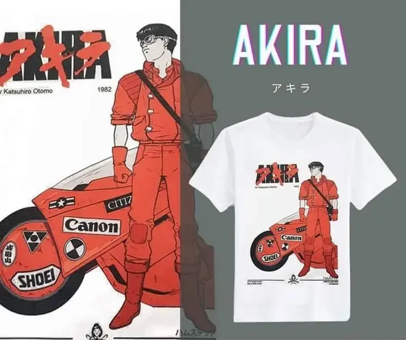 

Akira, белая футболка из японского аниме