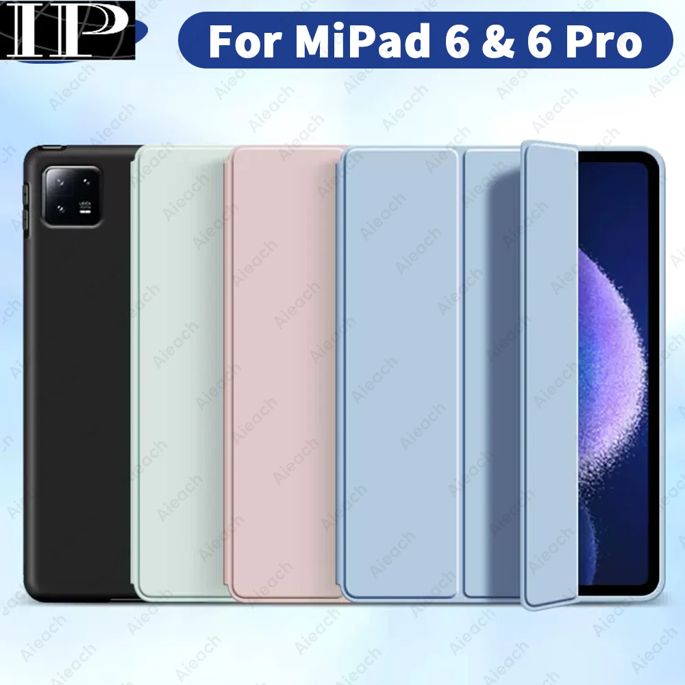 

For Funda Xiaomi Pad 6 Case For mi pad 6 6 Pro Case Auto Wake up and Sleep Silicone Cover Support Magnetic Charging