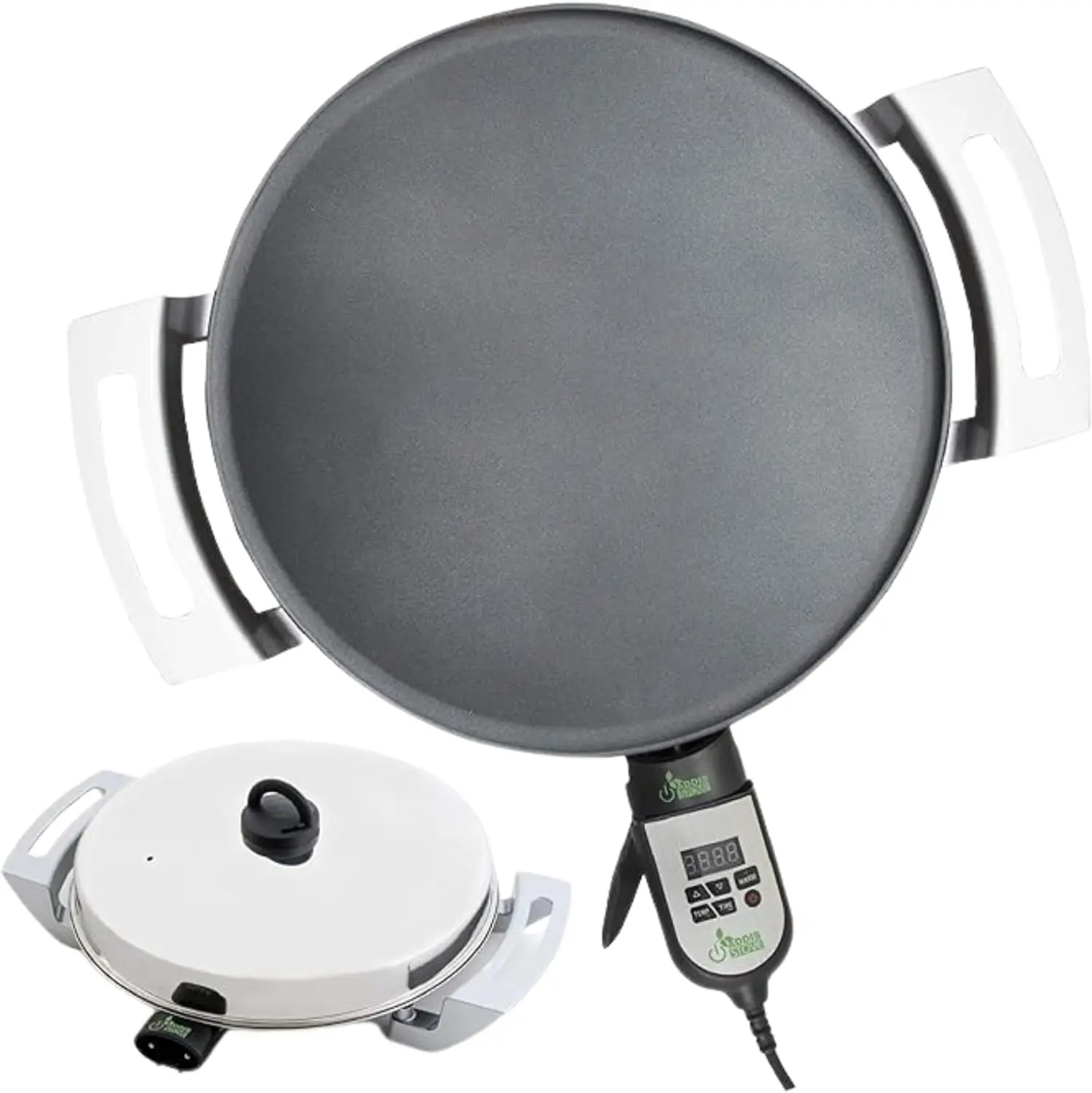 

16 inch Digital Electric Griddle for Injera, Lefse, Pancake – Even Heat Distribution