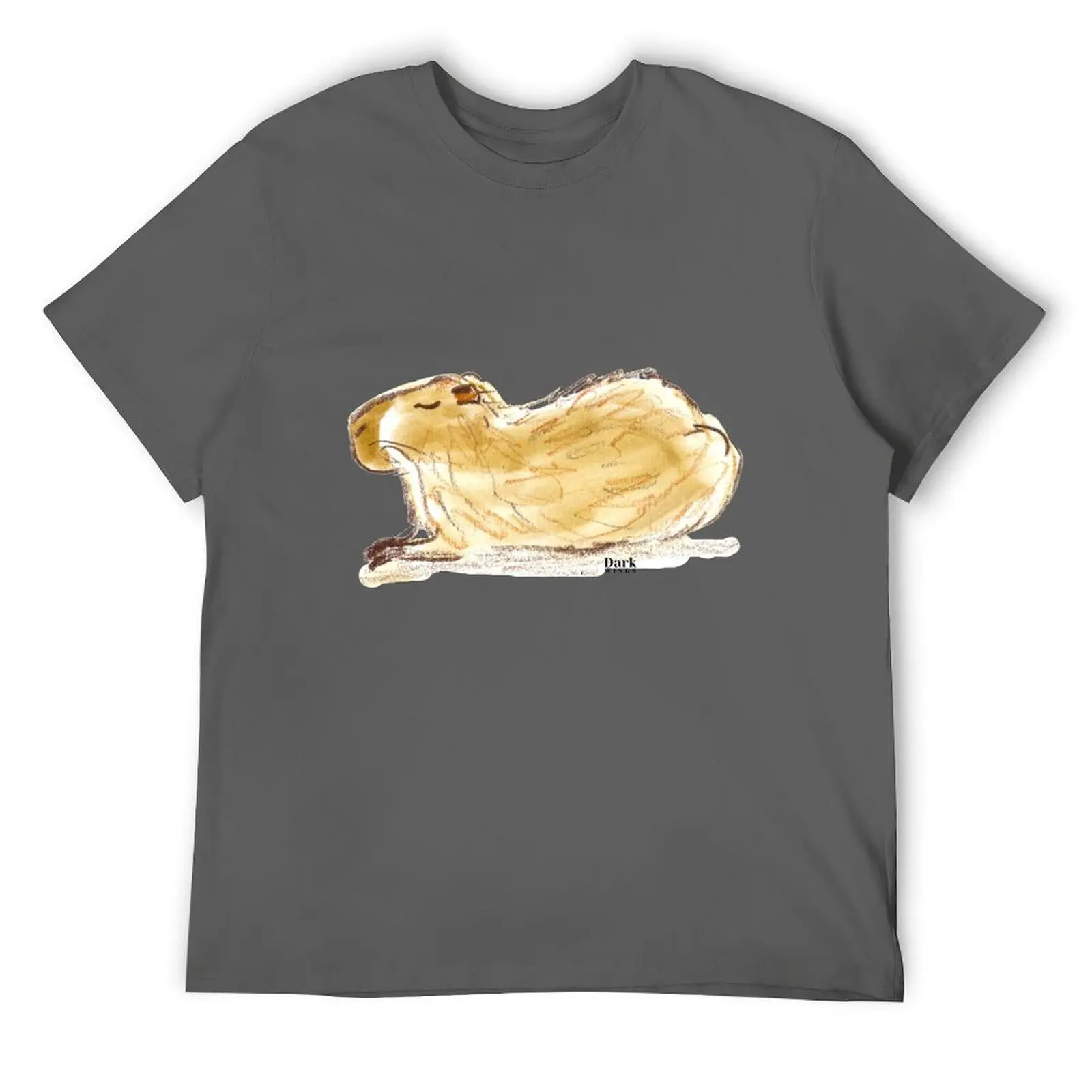 

Pumpkin The Capybara Lying Down T-Shirt Short sleeve tee sweat boys whites affliction shirts Men's t-shirt