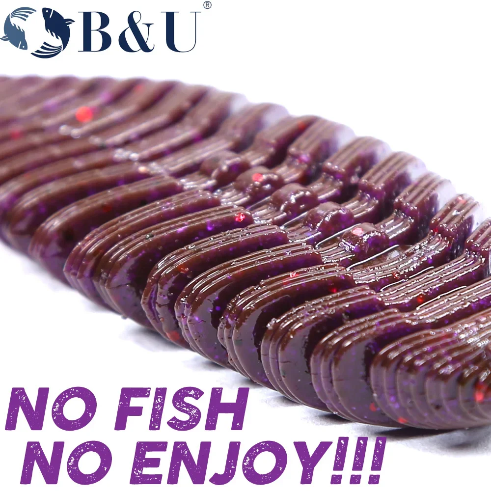 B&U Worm Lure Artificial Bait Spiner Viber Shad Wobbler Shad 92mm For Pike Bass Jigging Pesca Soft Fishing Lure